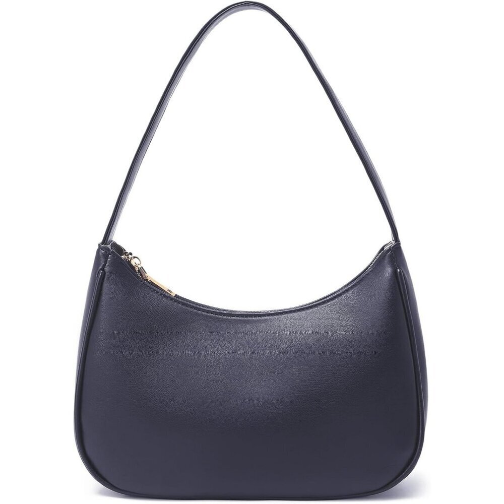 Women’s Dark blue Cute Hobo Tote Handbag Mini Clutch Purse with Zipper Closure - Picture 1 of 6
